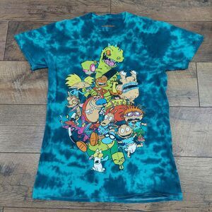 Nickelodeon Nicktoons Graphic T-Shirt Tye Dye Adult Size Small 2017 Unisex